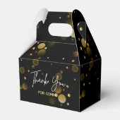 Feiern wir Gold Bokeh Gradient Black Birthday Geschenkschachtel (Vorderseite)