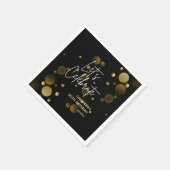 Feiern wir Gold Bokeh Gradient Black Birthday Serviette (Ecke)