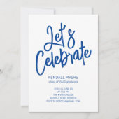 Feiern wir Grad Party mit Foto Einladung (Vorderseite)