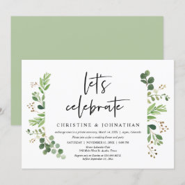 Feiern wir, Hochzeitsfeier, Abendessen am Abend Einladung