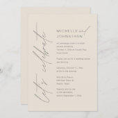 Feiern wir, Hochzeitsfeier, Abendessen am Abend Einladung (Vorne/Hinten)