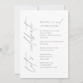 Feiern wir, Hochzeitsfeier, Abendessen am Abend Einladung (Vorderseite)