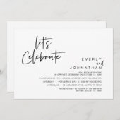 Feiern wir, Hochzeitsfeiern, Elopement Party Einladung (Vorne/Hinten)