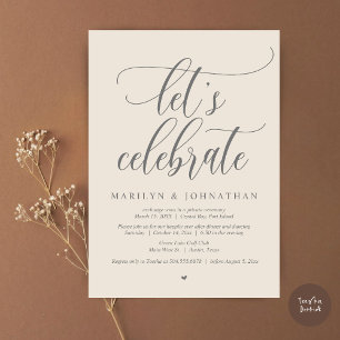 Feiern wir Hochzeitstag Abendessen Tanz Einladung