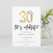Feiern wir Imitate Gold 30. Geburtstag Party Einladung (Stehend Vorderseite)
