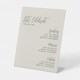 Feiern wir Ivory Brautparty Bar Sockelschild