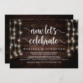 Feiern wir jetzt Rustikales Hochzeitserlebnis Invi Einladung (Vorne/Hinten)