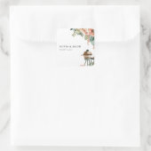 Feiern wir mit GRILLEN Couples Shower Quadratischer Aufkleber (Tasche)