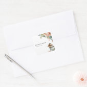 Feiern wir mit GRILLEN Couples Shower Quadratischer Aufkleber (Umschlag)