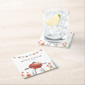 Feiern wir mit GRILLEN Couples Shower Rechteckiger Pappuntersetzer (Vor Ort)