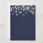 Feiern wir Navy Light Strings Multipurpose Einladung (Rückseite)