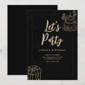 Feiern wir Party Einladung Überraschung Geburtstag (Vorne/Hinten)