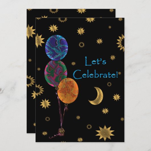 Feiern wir - Party Einladungen (Vorne/Hinten)