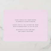 Feiern wir Pastel Pink Confetti Gold Folieneinladung (Rückseite)