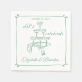 Feiern wir Personalisierte Hochzeiten von Napkins Serviette (Vorderseite)