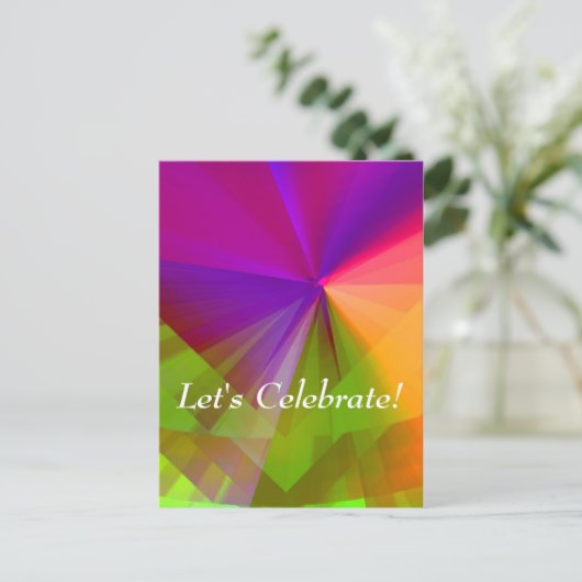 Feiern wir! postkarte (Stehend Vorderseite)