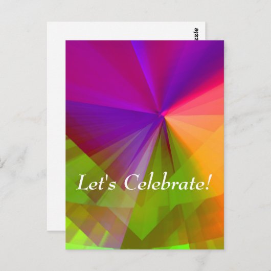 Feiern wir! postkarte (Vorne/Hinten)