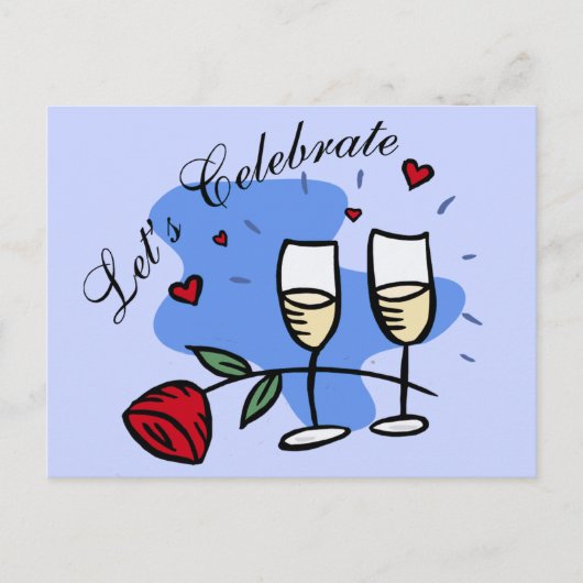 Feiern wir postkarte (Vorderseite)