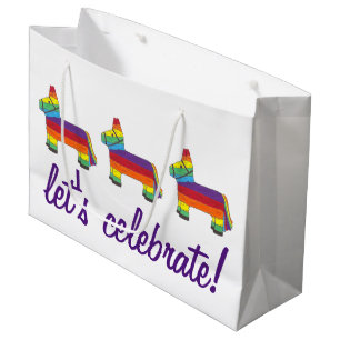Feiern wir! Rainbow Donkey Birthday Piñata Große Geschenktüte