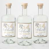 Feiern wir Silvester-Schwarzgoldsilber Alkoholflaschenetikett (Flaschen)