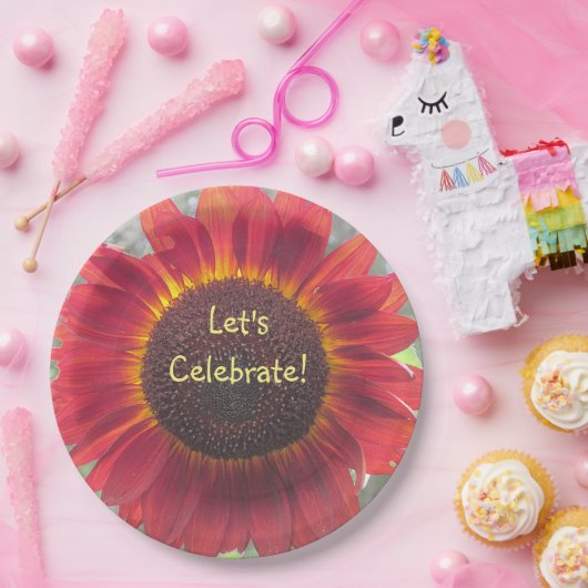 Feiern wir Sonnenblumen Pappteller (Party)