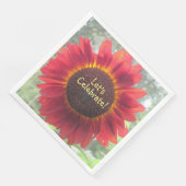 Feiern wir Sonnenblumen Serviette (Ecke)