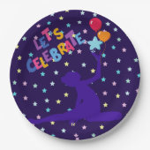 Feiern wir Stars und Ballons Pappteller (Vorderseite)