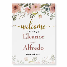 feiern wir unsere Liebe Floral Gold Geometric Sign