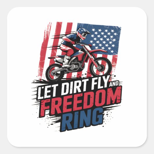 Feiern - Zitat zum Freiheitsring Gelassen Quadratischer Aufkleber (Vorderseite)