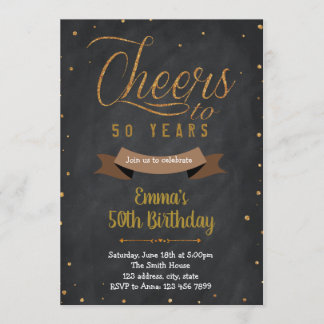 Feiern zu 50 Jahren Erwachsenen Geburtstagsaufenth Einladung