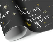 Feiern zu den neuen Sternexplosionen Feuerwerke Mo Geschenkpapier (Rolleneckpunkt)