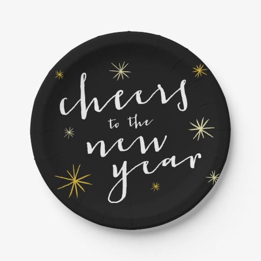 Feiern zu den neuen Sternexplosionen Feuerwerke Mo Pappteller (Vorderseite)