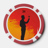 Feiern zu einem anderen Jahr (männlich) Pokerchips (Rückseite)