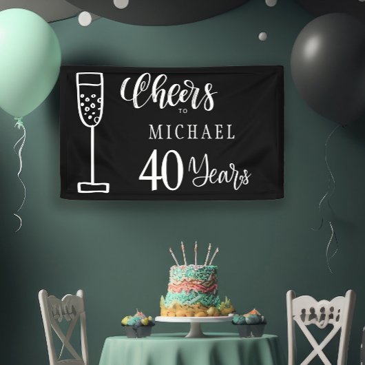 Feiern zu jedem Alter Männer Jahre Typografie Gebu Banner