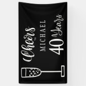 Feiern zu jedem Alter Männer Jahre Typografie Gebu Banner (Vertikal)