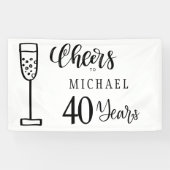 Feiern zu jedem Alter Männer Jahre Typografie Gebu Banner (Horizontal)