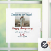 Feiern zum 10-jährigen Jubiläum - Fotos hinzufügen Fensteraufkleber (Zuhause)