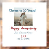 Feiern zum 10-jährigen Jubiläum - Fotos hinzufügen Fensteraufkleber (Blatt 2)