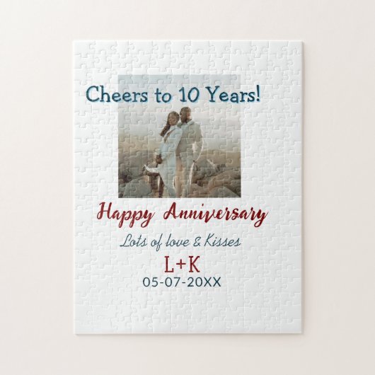 Feiern zum 10-jährigen Jubiläum - Fotos hinzufügen Puzzle (Vertikal)