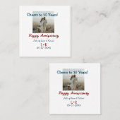 Feiern zum 10-jährigen Jubiläum - Fotos hinzufügen Quadratische Visitenkarte (Vorne/Hinten)