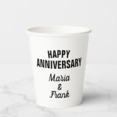 Feiern zum 25. Hochzeitstag Party Pappbecher (Rückseite)