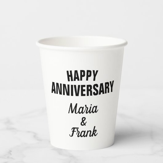 Feiern zum 25. Hochzeitstag Party Pappbecher (Rückseite)