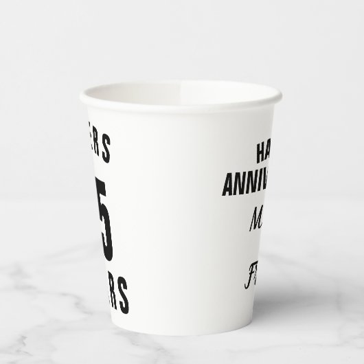 Feiern zum 25. Hochzeitstag Party Pappbecher (Links)