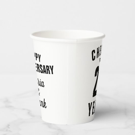 Feiern zum 25. Hochzeitstag Party Pappbecher (Rechts)