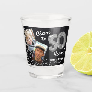 Feiern zum 50. Geburtstag 2 Foto Schnapsglas