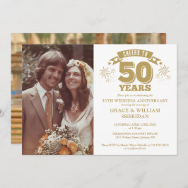 Feiern zum 50. Geburtstag der goldenen Hochzeit 2 Einladung