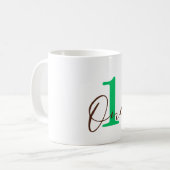 Feiern zum ersten Jahr Kaffeetasse (Vorderseite Links)