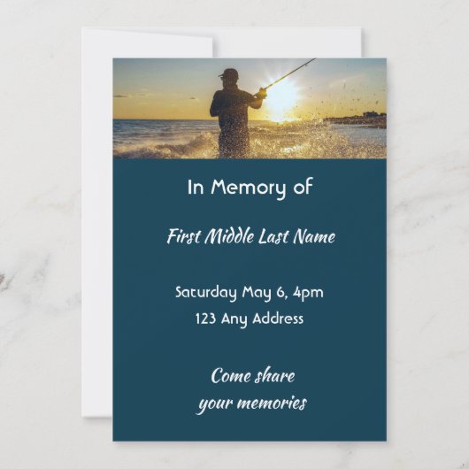 Feiern zum Fischfang im Seeverkehr Einladung (Rückseite)