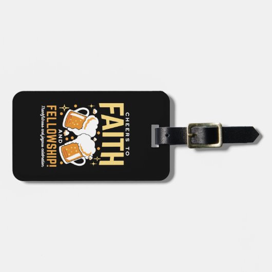 Feiern zum Glauben und zur Freundschaft - Oktoberf Gepäckanhänger (Vorderseite horizontal)