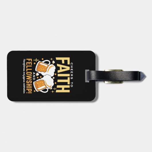 Feiern zum Glauben und zur Freundschaft - Oktoberf Gepäckanhänger (Rückseite horizontal)